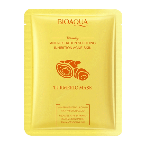 BIOAQUA_Turmeric_Anti-Oxidation_Soothing_Acne_Facial_Sheet_Mask-2_1200x-Photoroom ماسک ورقهای صورت بیوآکوا مدل زردچوبه (تورمریک) - Image 1