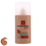 فلوئید ضد آفتاب رنگی مای SPF 50 مدل Smart Defense حاوی محافظ UVA و UVB ‌مناسب انواع پوست حجم 50 میلی‌ لیتر