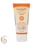 کرم ضدآفتاب بی‌رنگ سان‌سیف SPF50 مدل ACNE-FLUID مناسب پوست مختلط، حجم 50 میلی‌لیتر