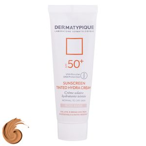 کرم ضد آفتاب رنگی درماتیپیک، 50 SPF، مدل هیدرا، مناسب پوست نرمال تا خشک تنالیته رنگ روشن و حجم 50 میلیلیتر، محافظت کننده در برابر اشعه UVA، UVB، IR، ضد آب، ضد خطوط ریز و پیری پوست، مرطوب کننده، التیامبخش، با ماندگاری 2 ساعته کرم ضد آفتاب رنگی درماتیپیک، 50 SPF، مدل هیدرا، مناسب پوست نرمال تا خشک تنالیته رنگ روشن و حجم 50 میلیلیتر، محافظت کننده در برابر اشعه UVA، UVB، IR، ضد آب، ضد خطوط ریز و پیری پوست، مرطوب کننده، التیامبخش، با ماندگاری 2 ساعته - Image 1