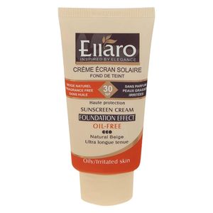 کرم ضد آفتاب رنگی الارو SPF30 سری Foundation Effect مدل Natural Beige محافظ UVB، مناسب پوستهای چرب و حساس تحت لیسانس حجم 40 میلیلیتر