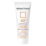 فلوئید ضدآفتاب بی‌رنگ درماتیپیک SPF50 مدل Fluid mat، مناسب پوست‌های چرب و مختلط، حجم 40 میلی‌لیتر