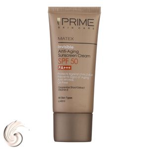 کرم ضدآفتاب بدون رنگ پرایم مدل Anti Aging SPF50، حجم 40 میلیلیتر