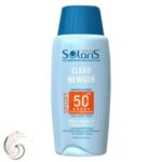 ژل ضدآفتاب بی‌رنگ آردن سولاریس SPF50 مدل Clear Newgen، مناسب پوست‌های چرب، حجم 100 میلی‌لیتر