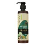 کرم مرطوب‌کننده شون، مدل Cucumber، مناسب انواع پوست، با عصاره خیار، حاوی روغن آرگان، مناسب استفاده برای دست و صورت، حجم 300 میلی‌لیتر