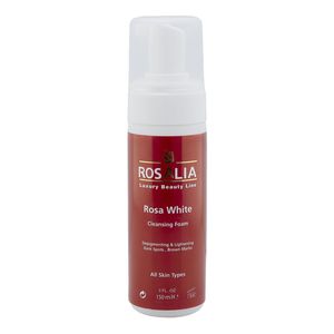 فوم پاککننده و روشنکننده پوست رزالیا مدل Rosa White حجم 150 میلیلیتر