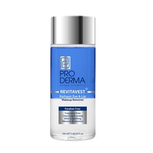 محلول پاککننده آرایش چشم دو فاز پرودرما مدل revitavest حجم 100 میلیلیتر