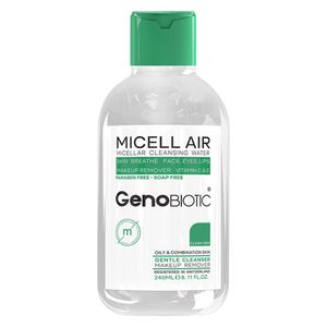 محلول پاککننده آرایش صورت ژنوبایوتیک مدل 01 مناسب پوستهای چرب حجم 240 میلی لیتر