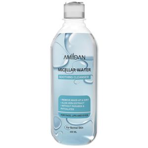 محلول پاک کننده آرایش صورت امیلدان مدل میسلار واتر حجم 400 میلی لیتر