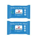 دستمال مرطوب نیوساد مدل AntiBacterial-W2 دو بسته 28 عددی