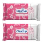 دستمال مرطوب کلين آپ مدل nourishing02 دو بسته 50 عددی