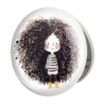 آینه جیبی خندالو طرح دختر مدل تاشو کد 5505