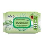 دستمال مرطوب یونی لد مدل پاک کننده آرایش آلوئه ورا و آووکادو بسته 25 عددی