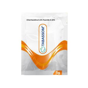 ژل دهانشویه تبسم مدل کلرهگزیدین فلوراید وزن 5 گرم بسته 36 عددی