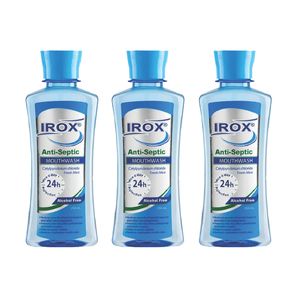 دهان شویه ایروکس مدل Anti Septic حجم 250 میلی لیتر بسته 3 عددی