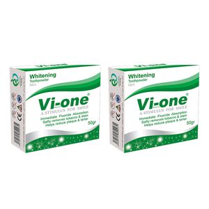 پودر سفید کننده دندان وی وان مدل Mint وزن 50 گرم مجموعه 2 عددی