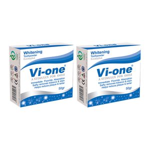 پودر سفید کننده دندان وی وان مدل Eucalyptus وزن 50 گرم مجموعه 2 عددی