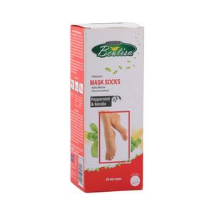 جوراب ماسکی پا بیوتی سا حاوی سرم نعنا و کراتین بسته 2 عددی