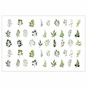 برچسب لنز ناخن طرح برگ مدل L2057