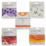 ماسک صورت پد پاک مدل انار چای ویتامین بلوبری و عسل بسته 5 عددی