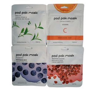 ماسک صورت پد پاک مدل انار چای ویتامین بلوبری  وزن 25 گرم بسته 4 عددی
