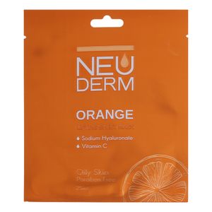 ماسک صورت نئودرم مدل Orange حجم 25 میلی لیتر