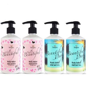 لوسیون بدن سوپکس مدل Shea butter & Aloe vera حجم 350 میلی لیتر مجموعه 4عددی