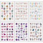 برچسب لنز ناخن مدل بهاری کد N11-17-18-34-52-60 مجموعه 6 عددی