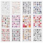 برچسب لنز ناخن کد N012-056 مجموعه 12 عددی