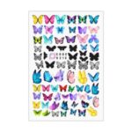 برچسب لنز ناخن مدل پروانه کد 218