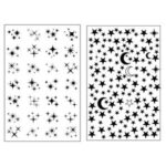 برچسب لنز ناخن طرح ستاره کد N23 مجموعه 2 عددی