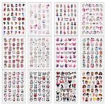 برچسب لنز ناخن مدل کارتونی کد N001-59 مجموعه 12 عددی