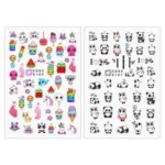 برچسب لنز ناخن مدل فانتزی مجموعه 2 عددی