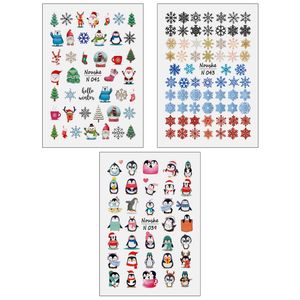 برچسب لنز ناخن مدل زمستانی کد N039-41-43 مجموعه 3 عددی