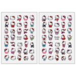 برچسب لنز ناخن مدل کیتی کد N045 مجموعه 2 عددی