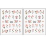 برچسب لنز ناخن مدل گل کد N075 مجموعه 2 عددی