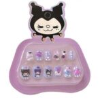 ناخن مصنوعی کودک مدل کرومی بسته 12 عددی