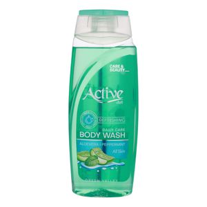 شامپو بدن اکتیو مدل آلوئه ورا حاوی عصاره نعنا مناسب برای انواع پوست حجم 400 میلی لیتر