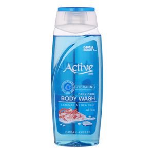 شامپو بدن اکتیو مدل نمک دریا حاوی عصاره جلبک دریایی مناسب برای انواع پوست حجم 400 میلی لیتر