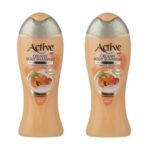 شامپو بدن اکتیو مدل Peach And Almond وزن 400 گرم  مجموعه 2 عددی