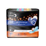 نوار بهداشتی تافته مدل Airlaid، سایز XL با ضخامت خیلی نازک، لایه رویی مشبک با جذب خیلی زیاد، بسته 7 عددی، ضد حساسیت، التهاب، خارش و سوزش، دارای دو باله و دنباله بلند