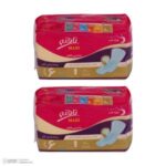 مجموعه 2 عددی نوار بهداشتی شب تافته مدل maxi، سایز XXXL با ضخامت متوسط، لایه رویی مشبک با جذب خیلی زیاد، بسته 5 عددی، ضد حساسیت و مناسب برای پوست حساس، دارای بسته‌بندی تکی، بالدار