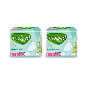 نوار بهداشتی مولپد مدل آلوئه ورا مجموعه 2 عددی
