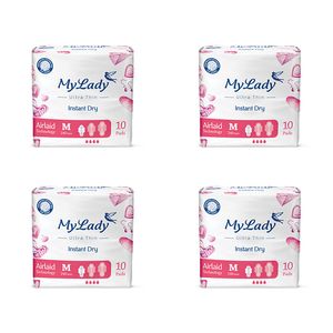 نوار بهداشتی مای لیدی مدل Instant سایز متوسط مجموعه 4 عددی