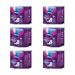 نوار بهداشتی نانسی مدل فلاف نازک سایز خیلی بزرگ شش بسته 10 عددی