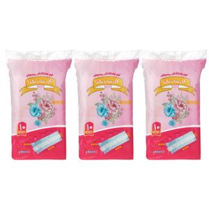 نوار بهداشتی کارسان یکتا مدل کلاسیک سایز متوسط مجموعه 3 عددی