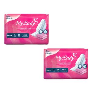 نوار بهداشتی مای لیدی مدل New Classic سایز بزرگ مجموعه دو عددی