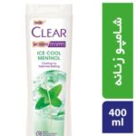 شامپو ضد شوره بانوان کلییر مدل خنک کننده نعناعی یخی حجم 400 میلی‌لیتر