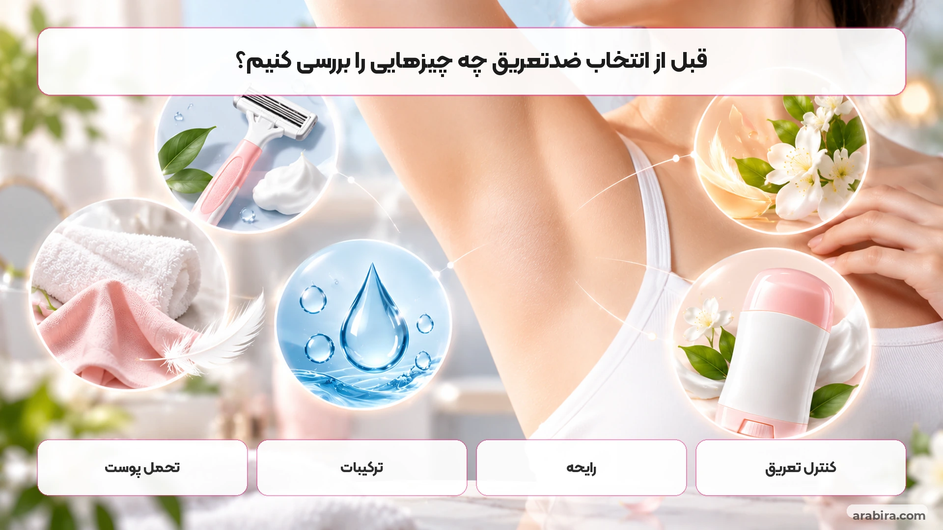 چک‌لیست انتخاب استیک ضدتعریق زنانه برای پوست حساس