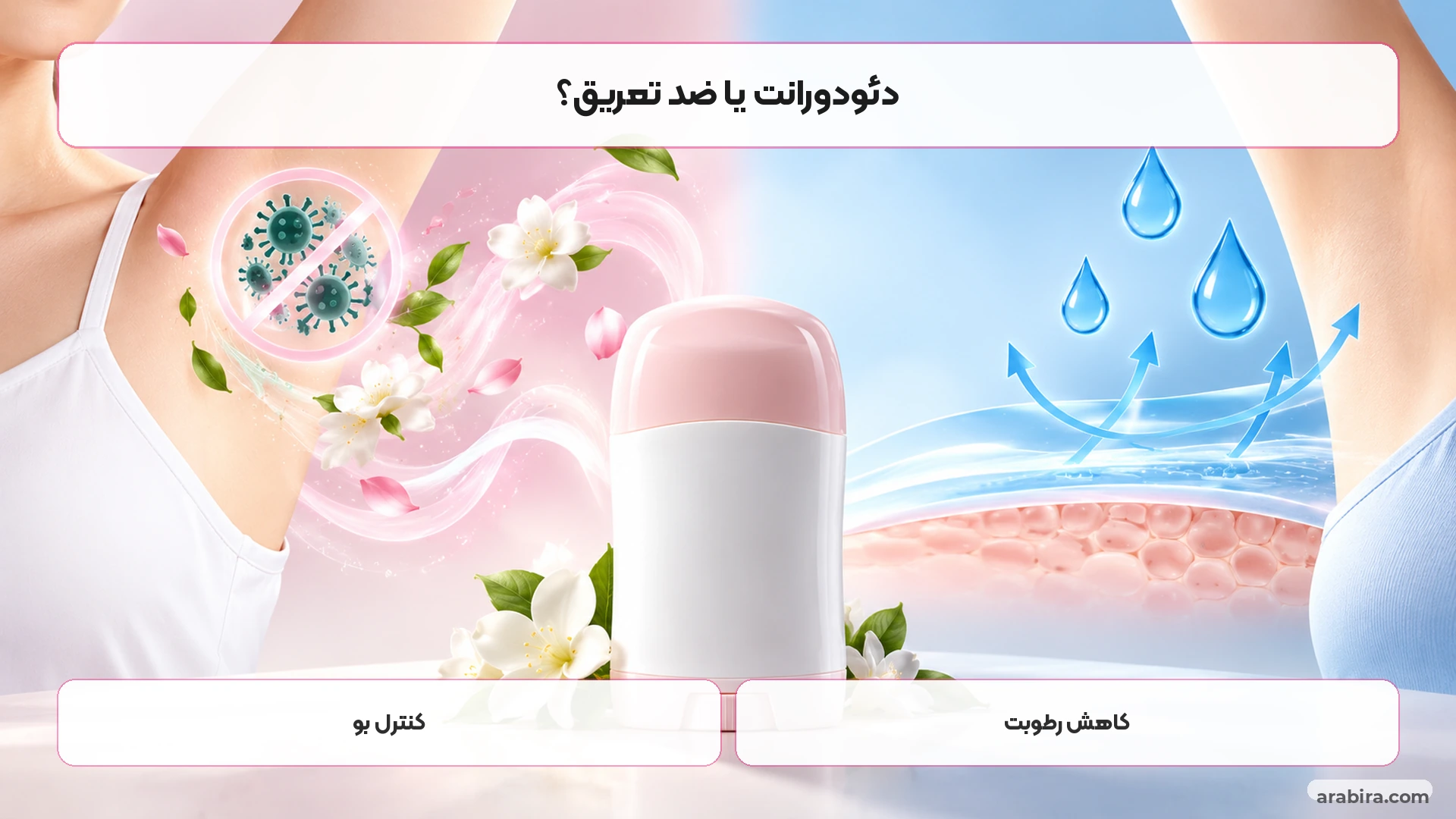 تفاوت عملکرد دئودورانت و ضد تعریق برای کنترل بو و رطوبت